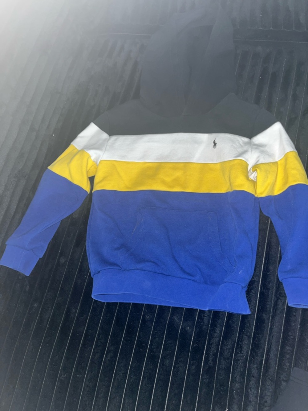 Polo by Ralph Lauren Black, White, Yellow & Blue Colorblock Crewneck